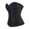 Black Green Jacquard Sexy Corset Top Overbust Lace Up Boned Bustier Front Zip Korset Gothic Women Slim Corselet CQG6636