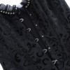 Sexy Women Black Corset Bustier Vintage Gothic Elegant Lady Party Corsets Lace-up Mesh Ruffles Strapless Top Waist Trainer WKD6821