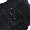 Women Tight Corset Bustier Black Side Zipper Overbust Crop Tops Summer Lace Up Backless Camisole Underwear Female Bustier Top XF992