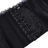 Sexy Women Black Corset Bustier Vintage Gothic Elegant Lady Party Corsets Lace-up Mesh Ruffles Strapless Top Waist Trainer WKD6821