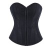 Black Green Jacquard Sexy Corset Top Overbust Lace Up Boned Bustier Front Zip Korset Gothic Women Slim Corselet CQG6636