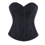Black Green Jacquard Sexy Corset Top Overbust Lace Up Boned Bustier Front Zip Korset Gothic Women Slim Corselet CQG6636