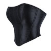 Women Tight Corset Bustier Black Side Zipper Overbust Crop Tops Summer Lace Up Backless Camisole Underwear Female Bustier Top XF992
