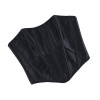 Women Tight Corset Bustier Black Side Zipper Overbust Crop Tops Summer Lace Up Backless Camisole Underwear Female Bustier Top XF992