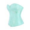 Black Green Jacquard Sexy Corset Top Overbust Lace Up Boned Bustier Front Zip Korset Gothic Women Slim Corselet CQG6636