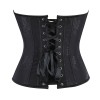 Black Green Jacquard Sexy Corset Top Overbust Lace Up Boned Bustier Front Zip Korset Gothic Women Slim Corselet CQG6636
