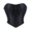 Women Tight Corset Bustier Black Side Zipper Overbust Crop Tops Summer Lace Up Backless Camisole Underwear Female Bustier Top XF992