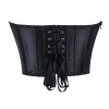 Women Tight Corset Bustier Black Side Zipper Overbust Crop Tops Summer Lace Up Backless Camisole Underwear Female Bustier Top XF992